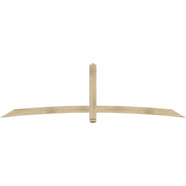 Ekena Millwork Bellingham Rough Sawn Timber Gable Bracket, Douglas Fir, 108"W x 31 1/2"H x 2"D x 4"F, 7/12 Pitch GBW108X31X0204BEL00RDF - main